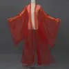 Древний китайский ханьфу, однотонный тюлевой кардиган, пальто с широкими рукавами, классический танцевальный костюм, одежда для выступлений на сцене, ханбок 240220