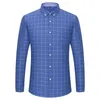 Casual Pure Cotton Oxford Mens Shirts Långärmad vanlig Soild Regular Fit Fashion Button Man Dress Shirts 240229