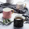 Mugs 350ml Ceramic Coffee Mug Milk Cup Drinkware Starry Sky Pattern Teacup Simple And Creative Home Decor