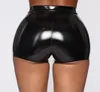 Bustiers Corsets Sexy Bottom Underwear Women High Waist Leather Pants Short Erotic Shiny Shaping PVC Boxer Glossy Bag Hip Latex 4241357