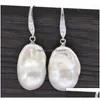 Dangle Chandelier Earrings Z9992 Natural Drop-Baroque Keshi Reborn Pearl Earring Cz Drop Delivery Jewelry Dhdvc