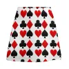 skirt Playing Poker Card Aline Skirt Hearts Diamonds Clubs Spades Y2K Casual Skirts Elegant Mini Skirt Print Clothes Birthday Gift