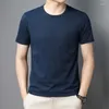 Camicie da uomo maschi 2024 tasca estiva t-shirt a maniche corte a maniche corte maschio business casual color thop sottili