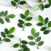 Kwiaty dekoracyjne 10 szt. Zielone liście sztuczne rośliny do majsterkowania HEAMED WIEKALNE WIEKA Świąteczne Akcesoria