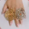 Rings For Women Jewelry Sets Gold Plated Accesorios Big Ring Gift Adjustable Size YLL 240228