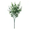 Decoratieve Bloemen Paars Plastic Eucalyptus Kunstmatige Groene Planten Thuis Slaapkamer Woonkamer Desktop Decoratie Nep Topiary Kantoor Decor