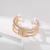 Bracelets de créateurs tempérament français, luxe léger, vent froid, ouverture de bracelet, design de niche, bracelet haut de gamme en perles ABS métalliques