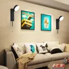 Duvar lambası Yaratıcı USB Üç Boyu Dimmabable Yatak Odası Başucu Işığı Switch Minimalist Okuma LED Işıklar