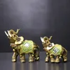 Statua di elefante Fortunato Feng Shui Scultura di elefante verde Statuetta di ricchezza per la decorazione di casa e ufficio Regalo 240223