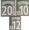 2000 Zidane Nameset Henry Trezeguet Transferabzeichen zum Aufbügeln9589866