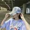 Ball Caps Bling Baseball For Women Mesh Breathable Spring Summer Sun Hats Korean Casual Female Streetwear Curved Brim Peaked Hat