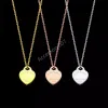 Colar de jóias de designerGold Heart Tiff Designer Colar Rose Gold Valentine Day Gift Jewelry Withbox Fast Girls Gift