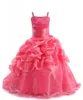 2021 Dziewczęce sukienki konkursowe paski spaghetti kryształowy sznurka balowa suknia balowa dla dzieci kwiat dziewczyny sukienki 8744681