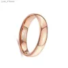 Anelli a fascia 4mm 6mm Anello in tungsteno Caide Classico anello in oro rosa lucido Gioielli per uomo e donna L240305