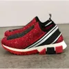 Nieuw voor 2024 Sorrento Sneakers Heren Schoenen met Strass Kristallen Slip-on Stretch Sokken Casual Mesh Zwart Wit Rood Glitter Runner Trainers met Doos