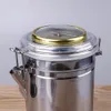 Pipe tobacco Dry Herb Storage Tank Stainless steel sealed tank with Hygrometer Moisturizing Tablets Moisture-proof and moisturizing.