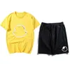 Neue Mode Herren Sets Sommer Trainingsanzüge Für Männer Designer Baumwolle Gedruckt Kurzarm T-shirt Shorts Outfits 2 Stück Sets Mode Sport Anzug