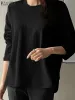 Blusa elegante de manga comprida topos de malha feminina blusa irregular zanzea moda escritório camisa básica senhoras trabalho blusas outono mujer