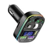 جديد FM Transmitter PD Type-C مزدوج USB 3.1A الشاحن السريع Bluetooth Light Modulator Colorful 5.3 Handfree Car MP3 Ambient Player N1D6