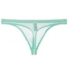 Culottes pour femmes Transparent G-Strings Hommes Voir à travers des sous-vêtements respirants ultra-minces Mâle Gaze Tongs Sous-vêtements Sexy Taille Basse Érotique