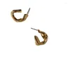 Boucles d'oreilles à tige en argent JP44 S925, aiguille, vent froid, géométrique irrégulière, Simple, mode métallique, tempérament rouge