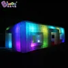 wholesale Personalized 10x6x4.5mH (33x20x15ft) inflatable trade show tent add led lights inflation square tent for outdoor event party decoration toys sports