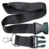 10st Popular Solid Black Neck Lanyard Strap Badge ID Löstagbar nyckelringcellhållare NY2293