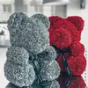 Drop 40cm Teddy Bear de Rose Flores Artificiais PE para Mulheres Dia dos Namorados Casamento Caixa de Presente de Natal Decoração de Casa 240228