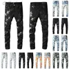 Jeans pour hommes Hommes Femmes Designers Distressed Ripped Biker Slim Straight Denim pour hommes Imprimer Army Fashion Mans Skinny Pantalon 240305