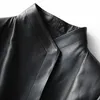 Kvinnor läder 2024 äkta jacka hösten vinterrock kvinnor kläder koreanska vintage äkta fårskinn svart vindbre