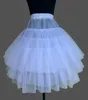 3 Layers White Short Cocktail Hoopless Lace Wedding Petticoat Bridal Slip Crinoline6829979