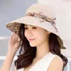 Wide Brim Hats Bucket Hats Summer Outdoor Fashion Womens Big Brimmed Hat Sunscreen Travel Mountaineering Sun Female Tide Anti Violet Beach Cap L59 J240305