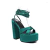 Size Big Oversize for Sandals Large Women and Ladies Thick Sole Strap Heel with Roman Style Personality 3065 445