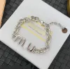 Luxury Chain Bracelets Women Men Fashionable Designer Brand Letter Stainless Steel Bracelet Cord Chain Gold Plated Silver Wristband Fashion Jewelry Accessories