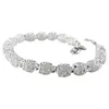 Link Bracelets Vintage Crystal Wedding For Women Silver Color Adjustable Cubic Zircon Charm Bracelet Engagement Jewelry