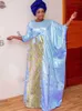 Bazin Riche robe de mariée à manches longues robes de soirée africaines traditionnelles 240226