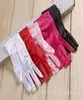 In Stock Colorful Bridal Gloves Full Finger Wrist Length Satin Short Wedding Gloves9476727