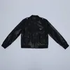 Damesleer ANYBUY Damesmode Pu-jas Rits Motorjas Kort Faux Biker Zacht Bomber Vrouwelijk