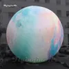 幻想的な大きなインフレータブル惑星バルーン巨大な球体吊り/地上空気爆破パーティーの装飾のために照らされたボール