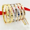 Bracelet à vis femme Mens Designer Trendy Bangle Fashion Luxury Jewlery Titanium Steel 18K Gold Plated Diamond Nail Bracelets Classic Designer Jewelry Gift 2024