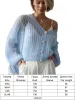 Cardigans TYHRU Women's crochet tops Knitted Sweaters lightweight sheer Thin see through Sweater Loose Cardigan