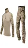 Set da caccia Uniforme da esterno Camicia da combattimento tattica Abbigliamento militare Top Camicie multicam Pantaloni da pesca mimetici Knee17823034