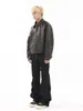 Herenbroek BTSG niche-ontwerp GALI dezelfde 3D-snit geplooide rits golf VIBE casual broek met wijde pijpen