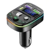 جديد FM Transmitter PD Type-C مزدوج USB 3.1A الشاحن السريع Bluetooth Light Modulator Colorful 5.3 Handfree Car MP3 Ambient Player N1D6