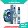 슬림 일회용 전자 담배 E Happ4000 퍼프 퍼센트 vape EU 창고 퍼프 4K vapes 2% 5% 니코틴 소금 15