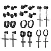 Dangle Oorbellen 10 paar oorbelknopenset Decoratieve studs Persoonlijkheidsaccessoires 316 roestvrij staal Chique heren