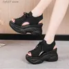 Sandallar Kadınlar Sıradan Mesh Nefes Alabilir Sport 2023 Yaz Moda Su Geçirmez Açık Ayak Toe Sneakers Ladies Platform Ayakkabıları Artı Boyut 41H2435