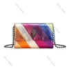 Luxury Kurt Geiger torebka Orle Heart Rainbow Tote Borka Kobieta skórzana torebka