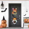 New Paper Hanging Spooky Pumpkin Witch Ghost Front Door Hanger Welcome Sign DIY Halloween Party Decoration 2023