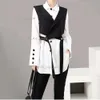 Sydkorea East Gate Autumn Winter New Women's Dress Design Sense and Long Sleeve Shirt Vest Professional Suit 136
